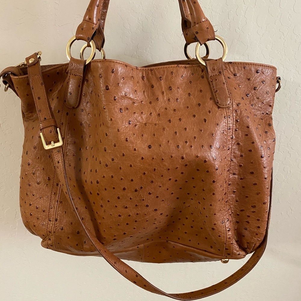 Dooney & Bourke Ostrich Embossed Shoulder Bag